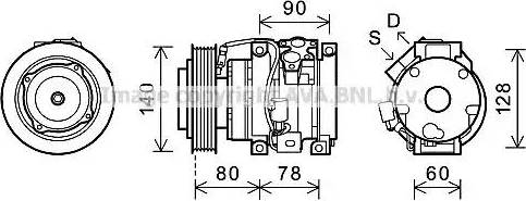 Ava Quality Cooling TOK620 - Компрессор кондиционера unicars.by