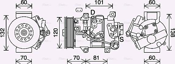 Ava Quality Cooling TOK744 - Компрессор кондиционера unicars.by