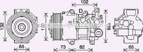 Ava Quality Cooling TOK742 - Компрессор кондиционера unicars.by