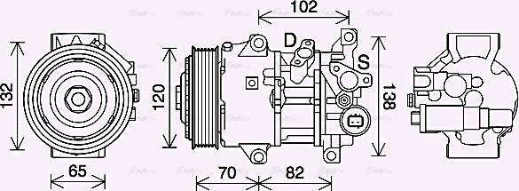 Ava Quality Cooling TOK739 - Компрессор кондиционера unicars.by