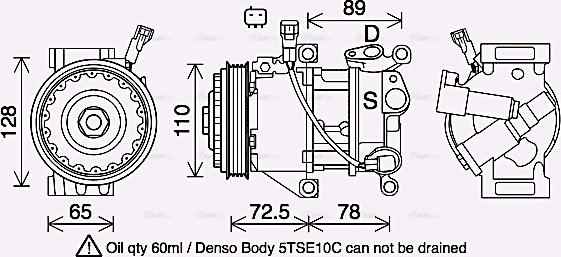 Ava Quality Cooling TOK738 - Компрессор кондиционера unicars.by