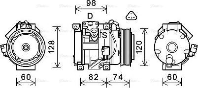 Ava Quality Cooling TOK724 - Компрессор кондиционера unicars.by