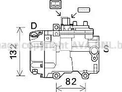 Ava Quality Cooling TOK723 - Компрессор кондиционера unicars.by