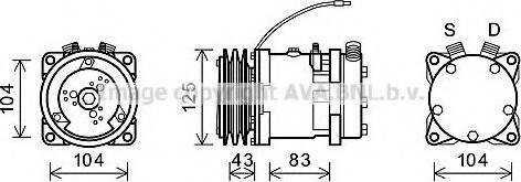 Ava Quality Cooling UVK085 - Компрессор кондиционера unicars.by