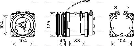 Ava Quality Cooling UVAK085 - Компрессор кондиционера unicars.by