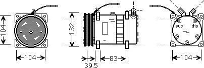 Ava Quality Cooling UVAK034 - Компрессор кондиционера unicars.by