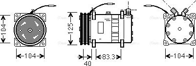 Ava Quality Cooling UVAK074 - Компрессор кондиционера unicars.by