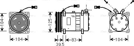 Ava Quality Cooling UVAK075 - Компрессор кондиционера unicars.by