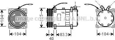 Ava Quality Cooling UVK074 - Компрессор кондиционера unicars.by