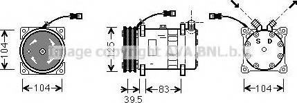 Ava Quality Cooling UVK075 - Компрессор кондиционера unicars.by