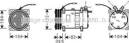 Ava Quality Cooling UVK077 - Компрессор кондиционера unicars.by