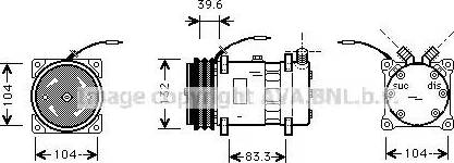 Ava Quality Cooling UVK111 - Компрессор кондиционера unicars.by