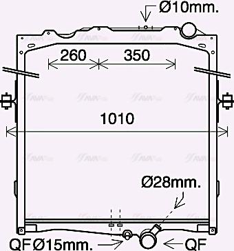 Ava Quality Cooling VL2084 - Радиатор, охлаждение двигателя unicars.by