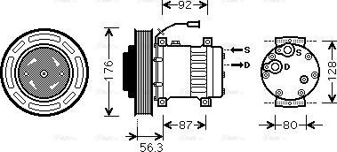 Ava Quality Cooling VLAK053 - Компрессор кондиционера unicars.by