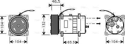 Ava Quality Cooling VLAK037 - Компрессор кондиционера unicars.by