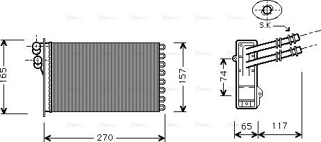 Ava Quality Cooling VN6175 - Теплообменник, отопление салона unicars.by