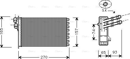 Ava Quality Cooling VN6173 - Теплообменник, отопление салона unicars.by