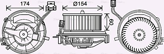 Ava Quality Cooling VN8399 - Вентилятор салона unicars.by