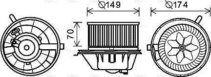 Ava Quality Cooling VN8342 - Вентилятор салона unicars.by