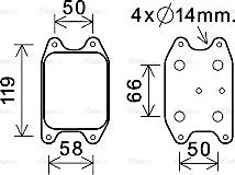 Ava Quality Cooling VN3394 - Масляный радиатор, двигательное масло unicars.by