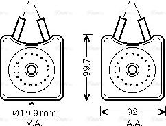 Ava Quality Cooling VN3215 - Масляный радиатор, двигательное масло unicars.by