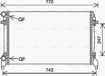 Ava Quality Cooling VN2402 - Радиатор, охлаждение двигателя unicars.by