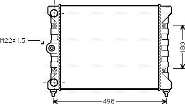 Ava Quality Cooling VN2028 - Радиатор, охлаждение двигателя unicars.by