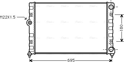 Ava Quality Cooling VN2109 - Радиатор, охлаждение двигателя unicars.by