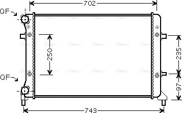 Ava Quality Cooling VN2204 - Радиатор, охлаждение двигателя unicars.by