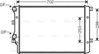 Ava Quality Cooling VN2206 - Радиатор, охлаждение двигателя unicars.by