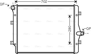 Ava Quality Cooling VN2208 - Радиатор, охлаждение двигателя unicars.by