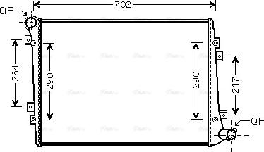 Ava Quality Cooling VN2224 - Радиатор, охлаждение двигателя unicars.by