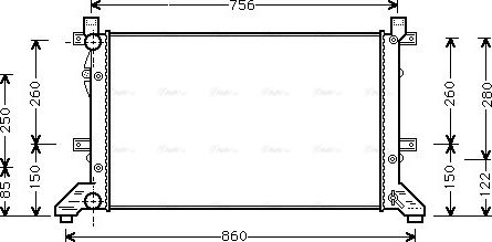 Ava Quality Cooling VNA2155 - Радиатор, охлаждение двигателя unicars.by