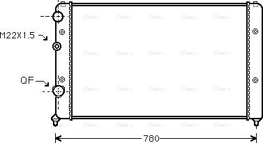 Ava Quality Cooling VNA2122 - Радиатор, охлаждение двигателя unicars.by