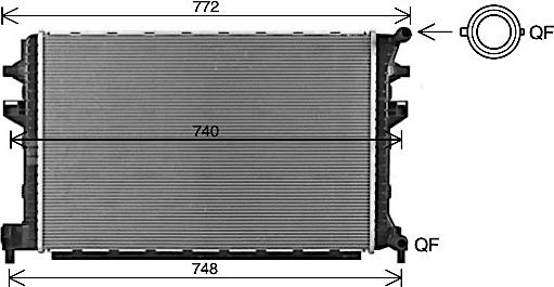 Ava Quality Cooling VNA2383 - Радиатор, охлаждение двигателя unicars.by