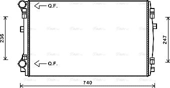 Ava Quality Cooling VNA2338 - Радиатор, охлаждение двигателя unicars.by