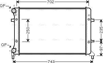 Ava Quality Cooling VNA2205 - Радиатор, охлаждение двигателя unicars.by