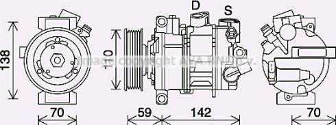 Ava Quality Cooling VWK401 - Компрессор кондиционера unicars.by