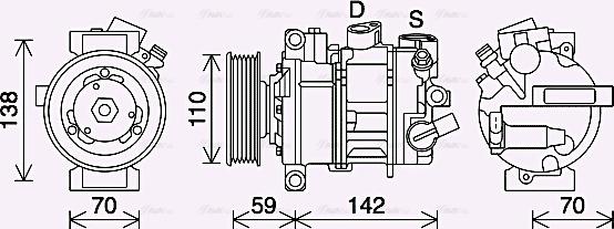 Ava Quality Cooling VNAK401 - Компрессор кондиционера unicars.by