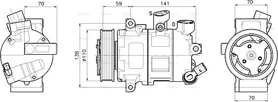 Ava Quality Cooling VNAK341 - Компрессор кондиционера unicars.by