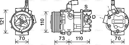 Ava Quality Cooling VNAK375 - Компрессор кондиционера unicars.by