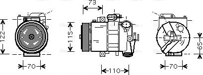 Ava Quality Cooling VNAK240 - Компрессор кондиционера unicars.by