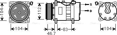 Ava Quality Cooling VNAK288 - Компрессор кондиционера unicars.by