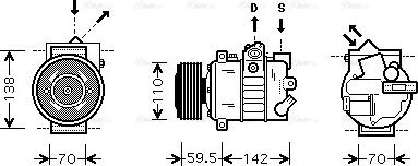 Ava Quality Cooling VNAK220 - Компрессор кондиционера unicars.by