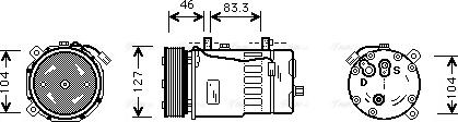 Ava Quality Cooling VNK050 - Компрессор кондиционера unicars.by