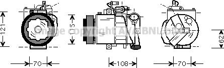 Ava Quality Cooling VNK064 - Компрессор кондиционера unicars.by