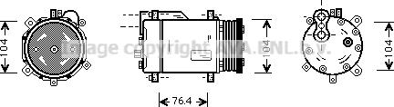 Ava Quality Cooling VNK170 - Компрессор кондиционера unicars.by