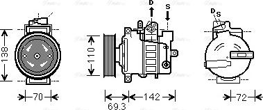 Ava Quality Cooling VNK318 - Компрессор кондиционера unicars.by