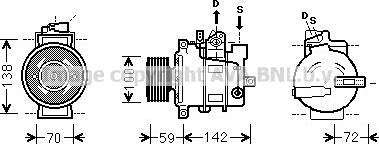 Ava Quality Cooling VNK380 - Компрессор кондиционера unicars.by