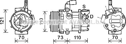 Ava Quality Cooling VNK375 - Компрессор кондиционера unicars.by